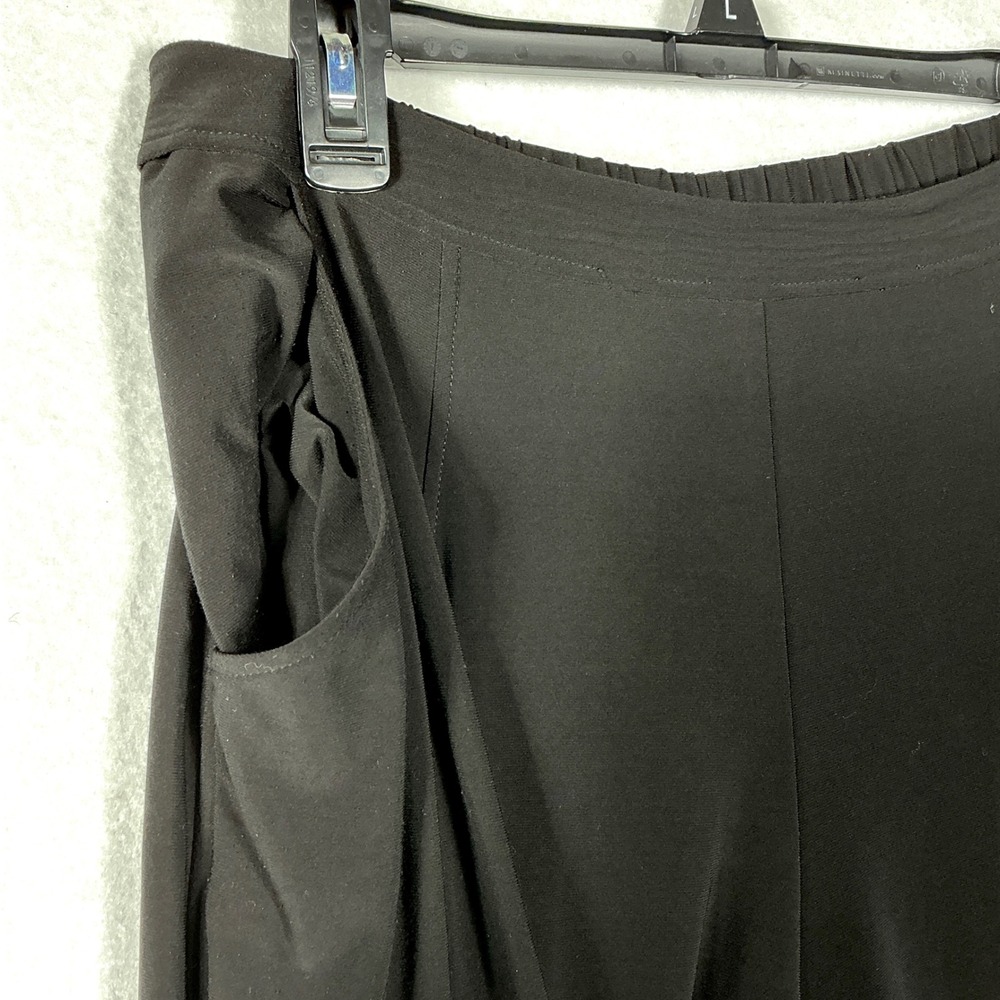 Sun Kim Size M Black Tulip Balloon Stacy Ankle Pants Stretch Travel Lagenlook - Picture 10 of 13